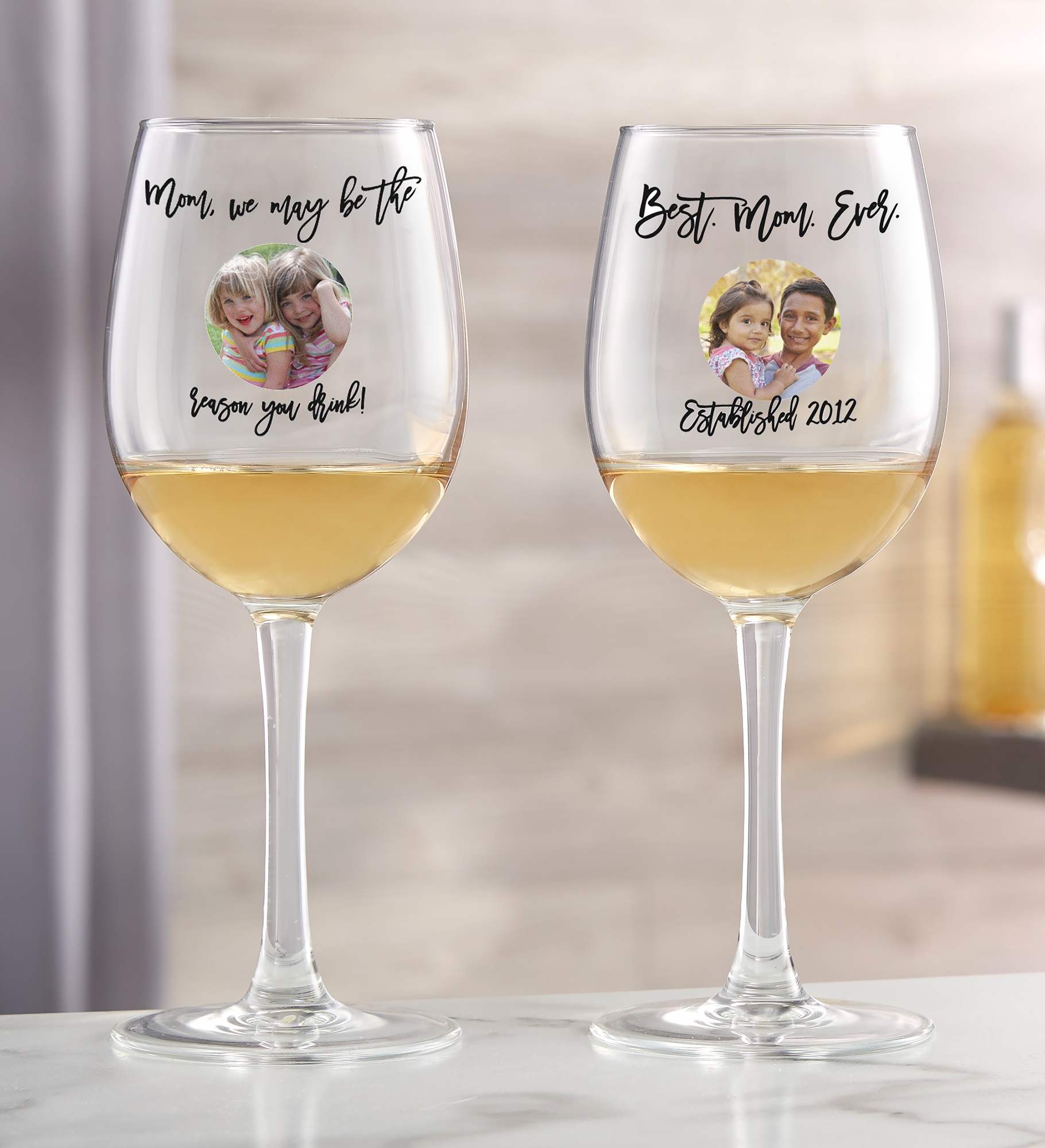 Photo Message For Her Personalized Wine Glass Collection